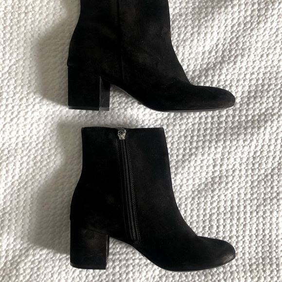Schutz Suede Leather booties, black size 7 - Picture 3 of 11